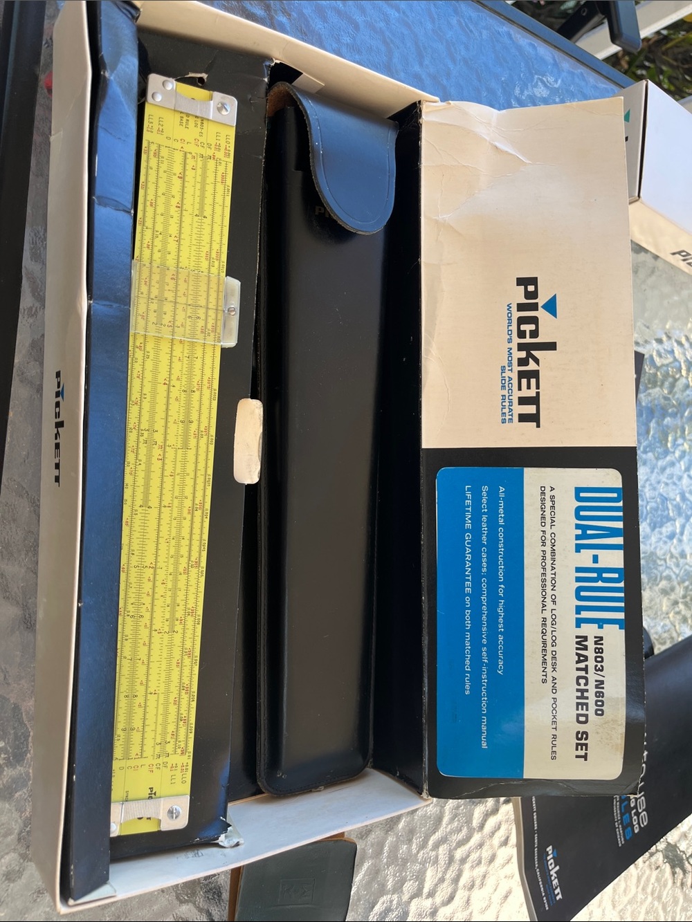 Pickett Dual-Rule Slide Rule Set 803/600 - only 803 included